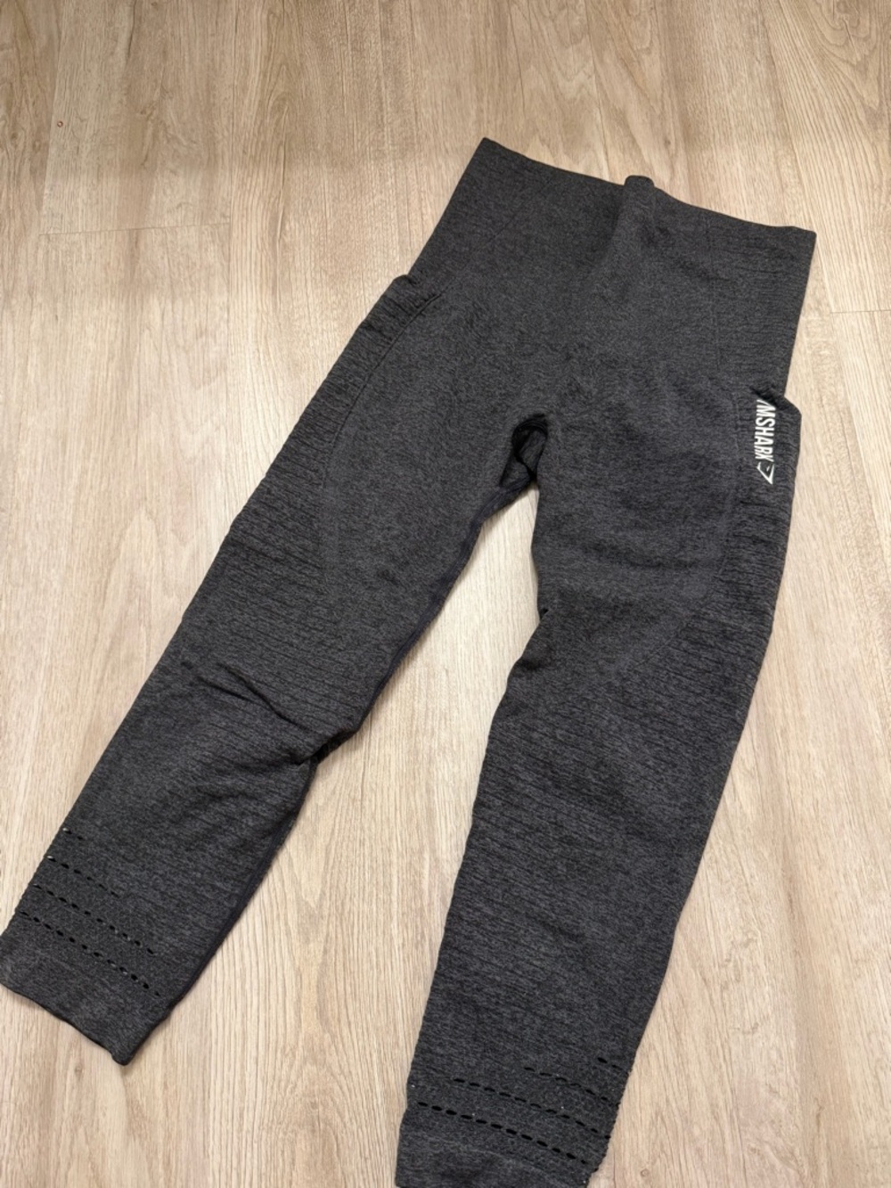 Gymshark Charcoal cropped Seamless High-Waist Leggings